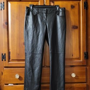 Black Leather Theory Pants - size 4
